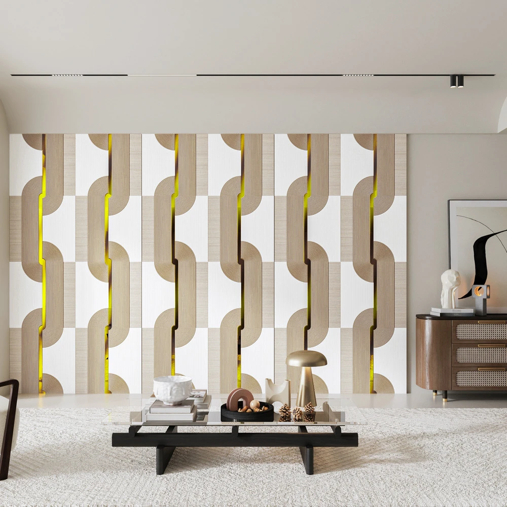 ホテルの室内用のモダンなデザインの音響スラット ウォール パネル 竹炭のカーボン クリスタル ウォール パネル