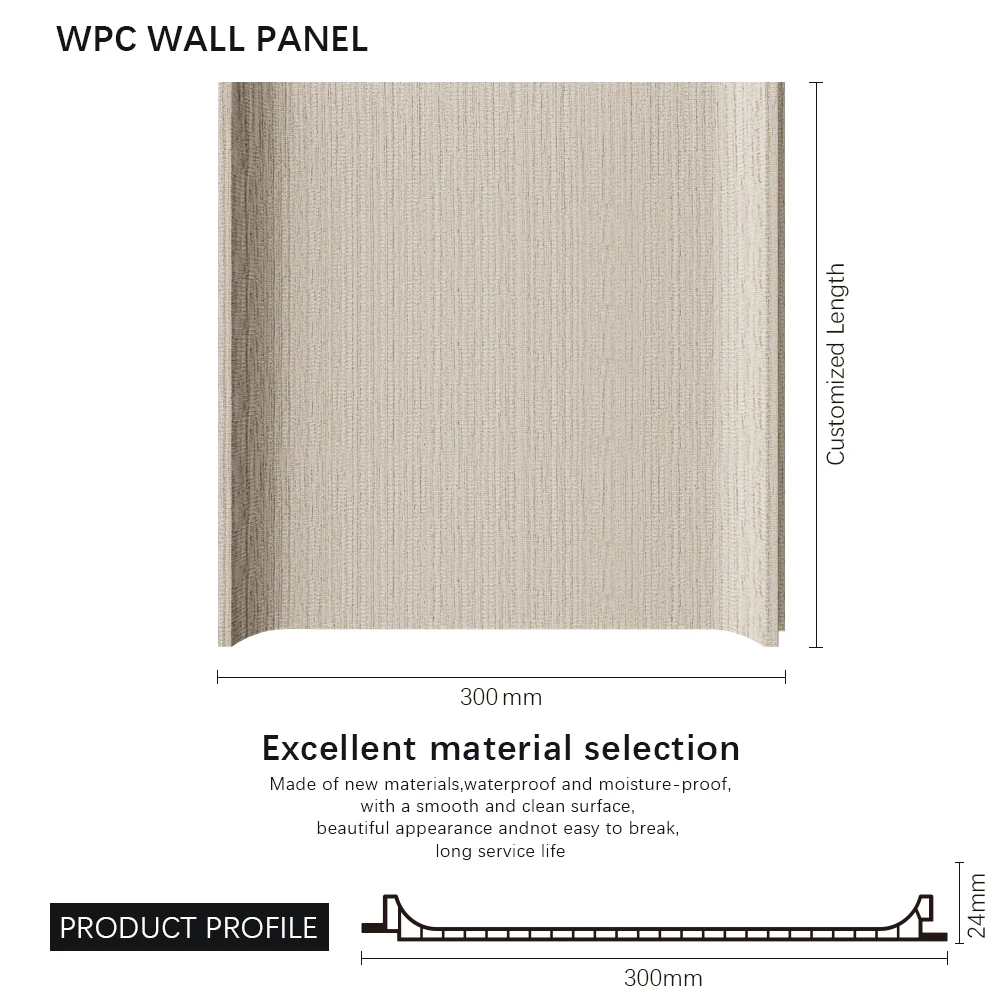 現代の屋内壁パネル工場 家庭用インテリア用の防水木質プラスチック複合装飾 WPC 壁パネルを提供