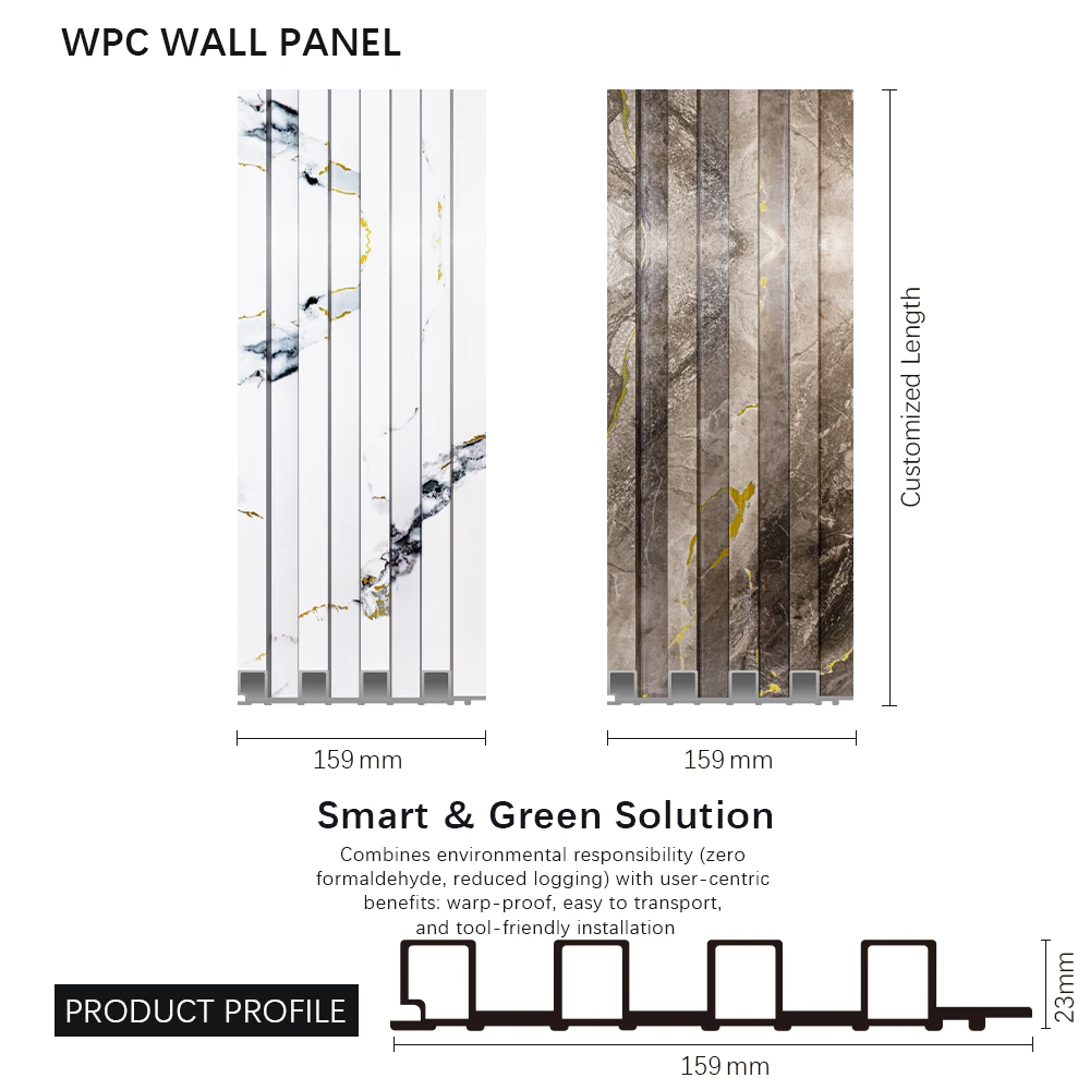 防水防腐 WPC 壁パネル木製プラスチック複合壁クラッディング内装外装装飾