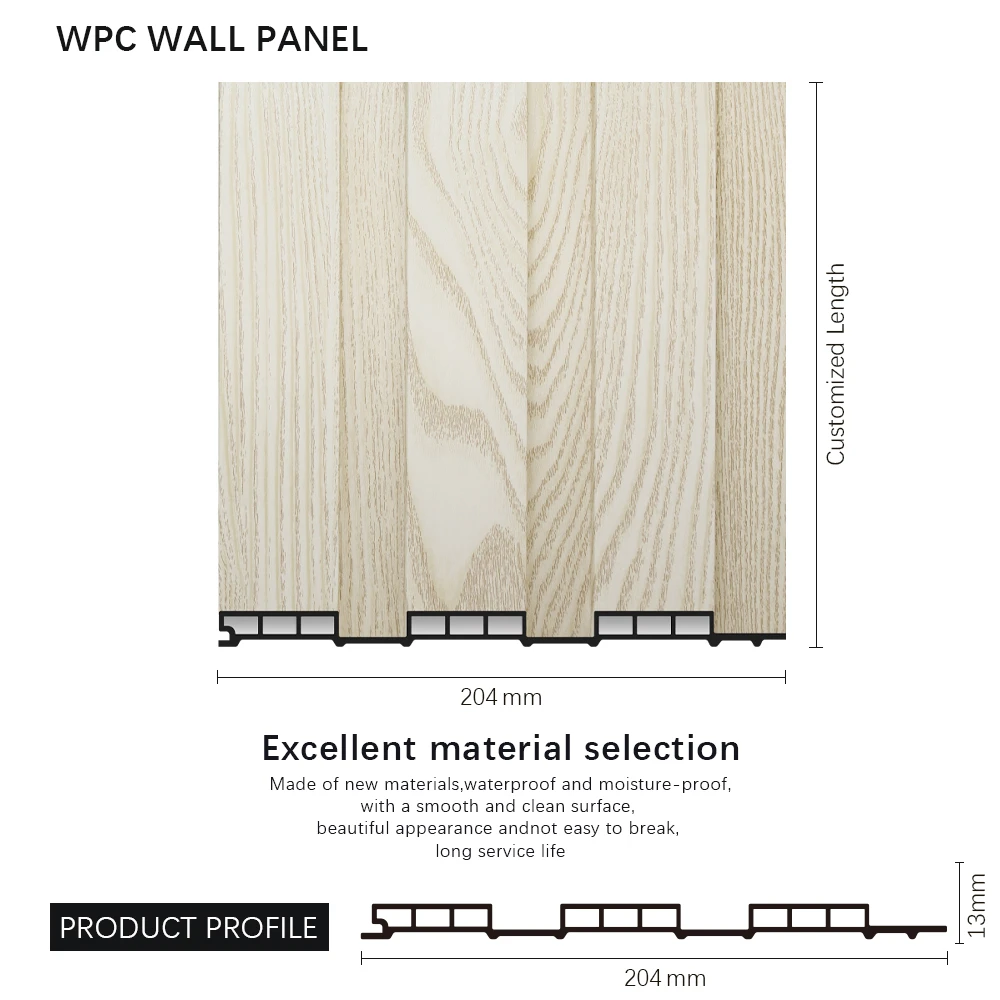 環境に優しい WPC 壁パネル防湿屋内壁ボード ホーム リビング ルーム用
